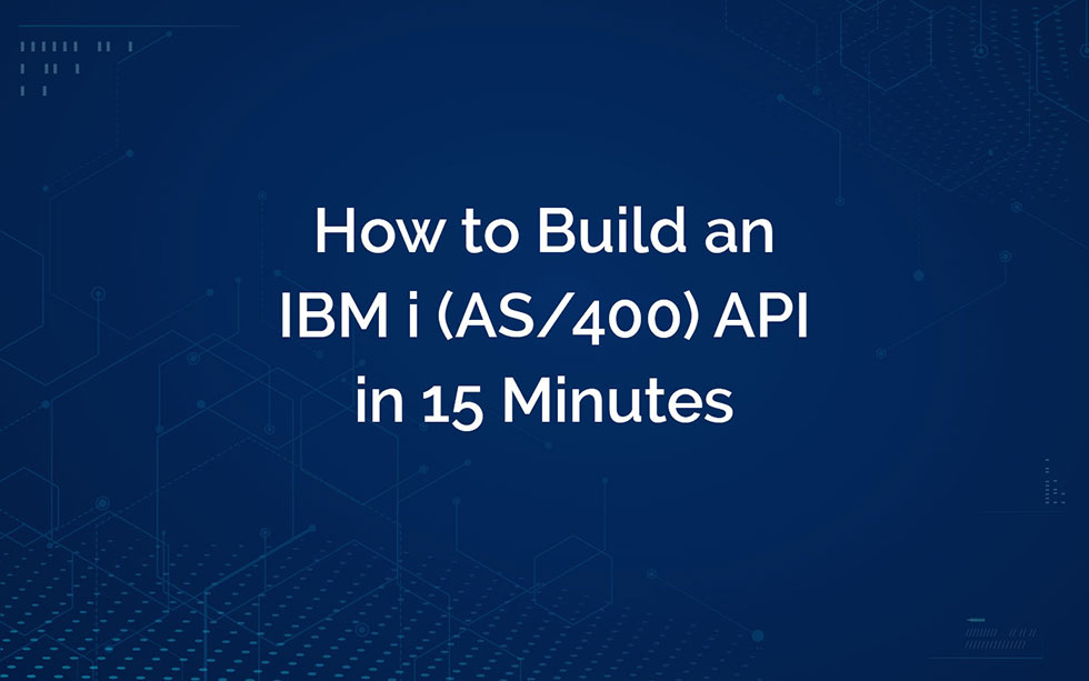 How to Build an IBM i (AS/400) API in 15 Minutes - Infoview Systems Inc.