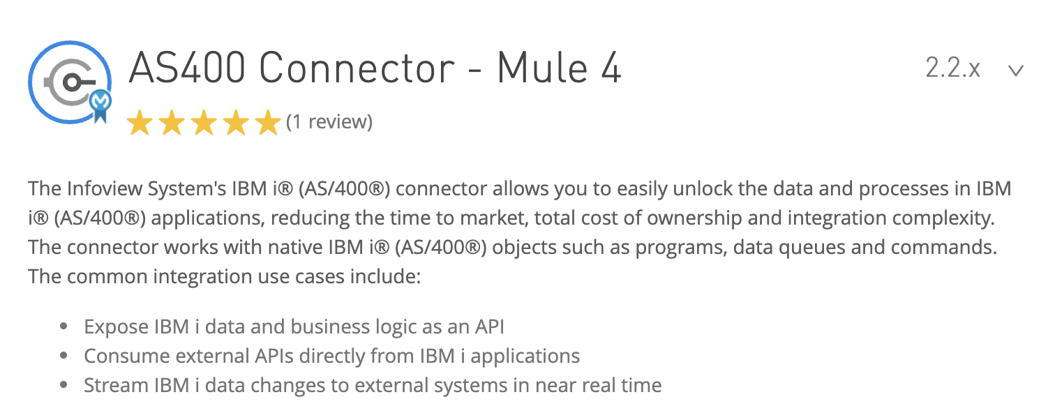 AS400 Connector - Mule 4 Run with the speed of business