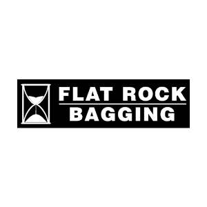 flat rock bagging white logo