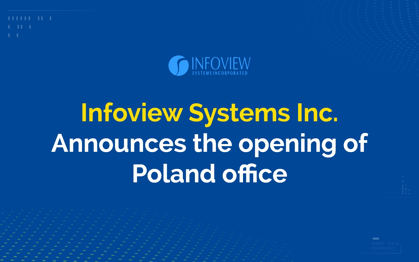 Infoview systems announces the opening of Poland office