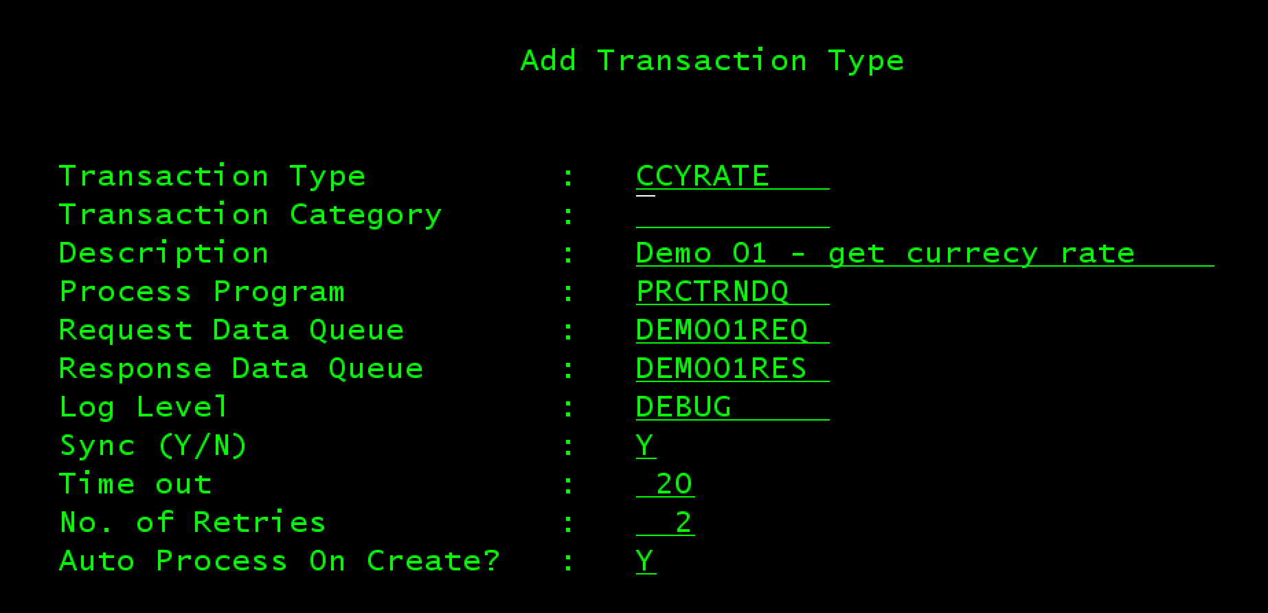 Consume APIs Add Transaction Type