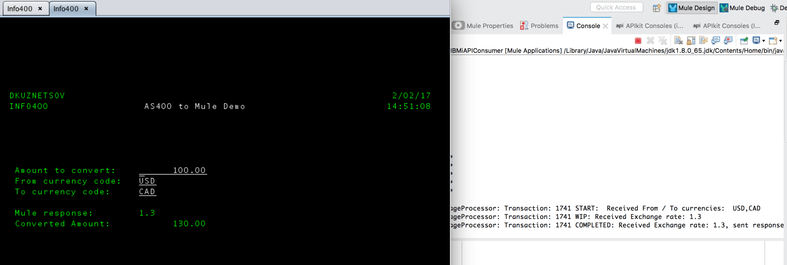 Consume APIs Info400